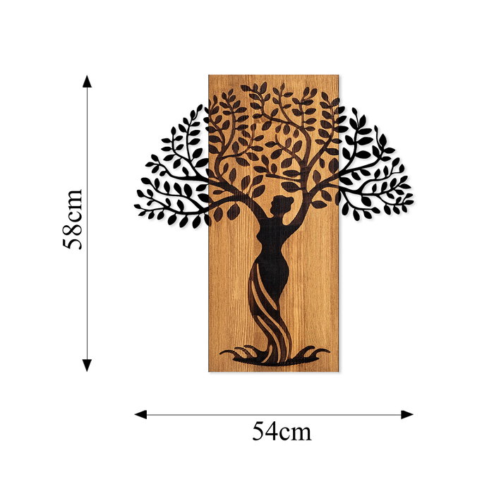 Wallity Woman Tree 3 en Nogal y Negro